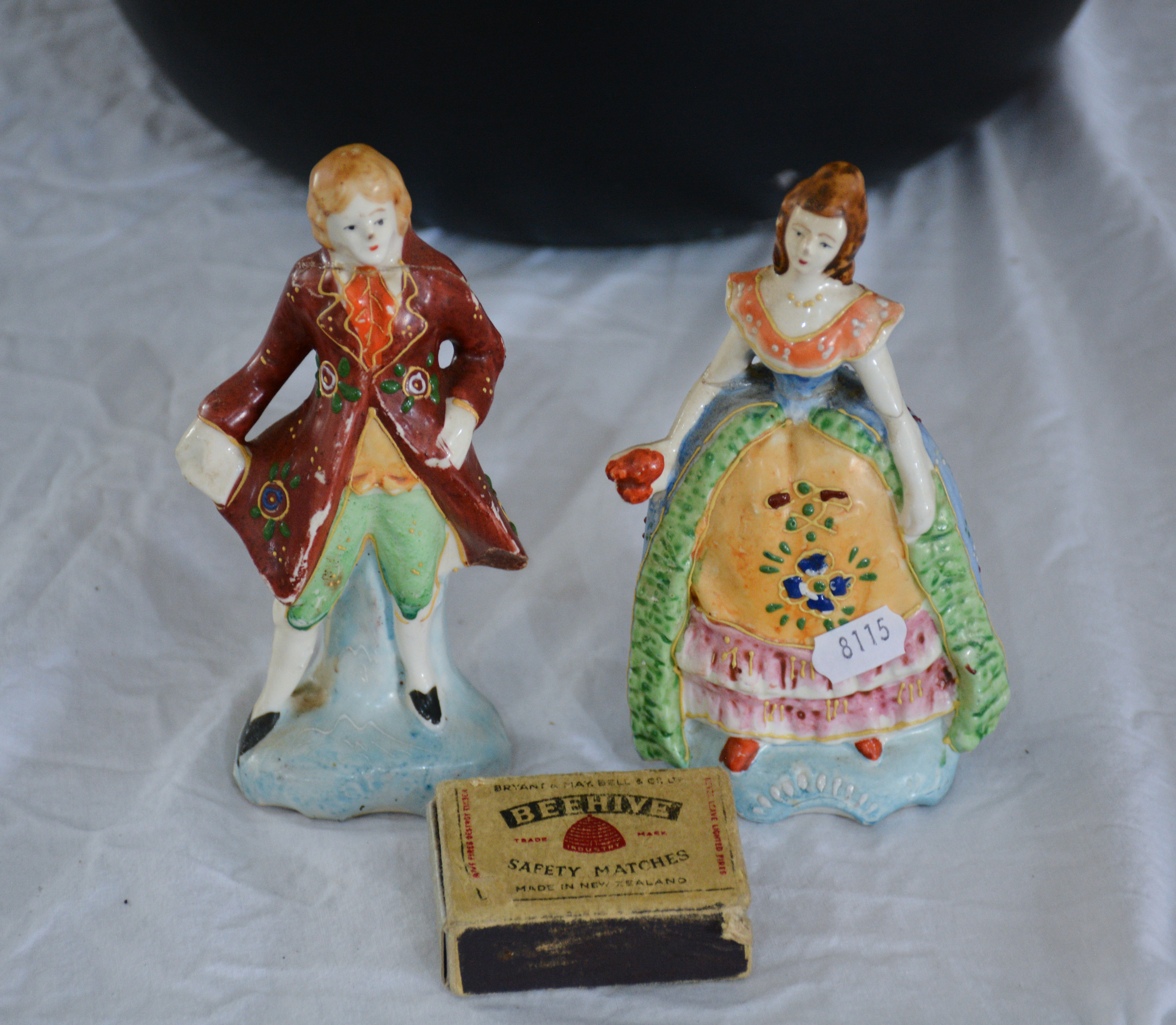 Ceramic Vintage Figures x 2 — sold at auction in New Zealand for $10