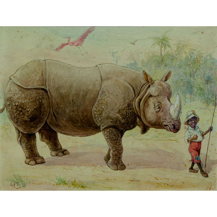 G.H.T. 'Satirical study of a young Native boy'