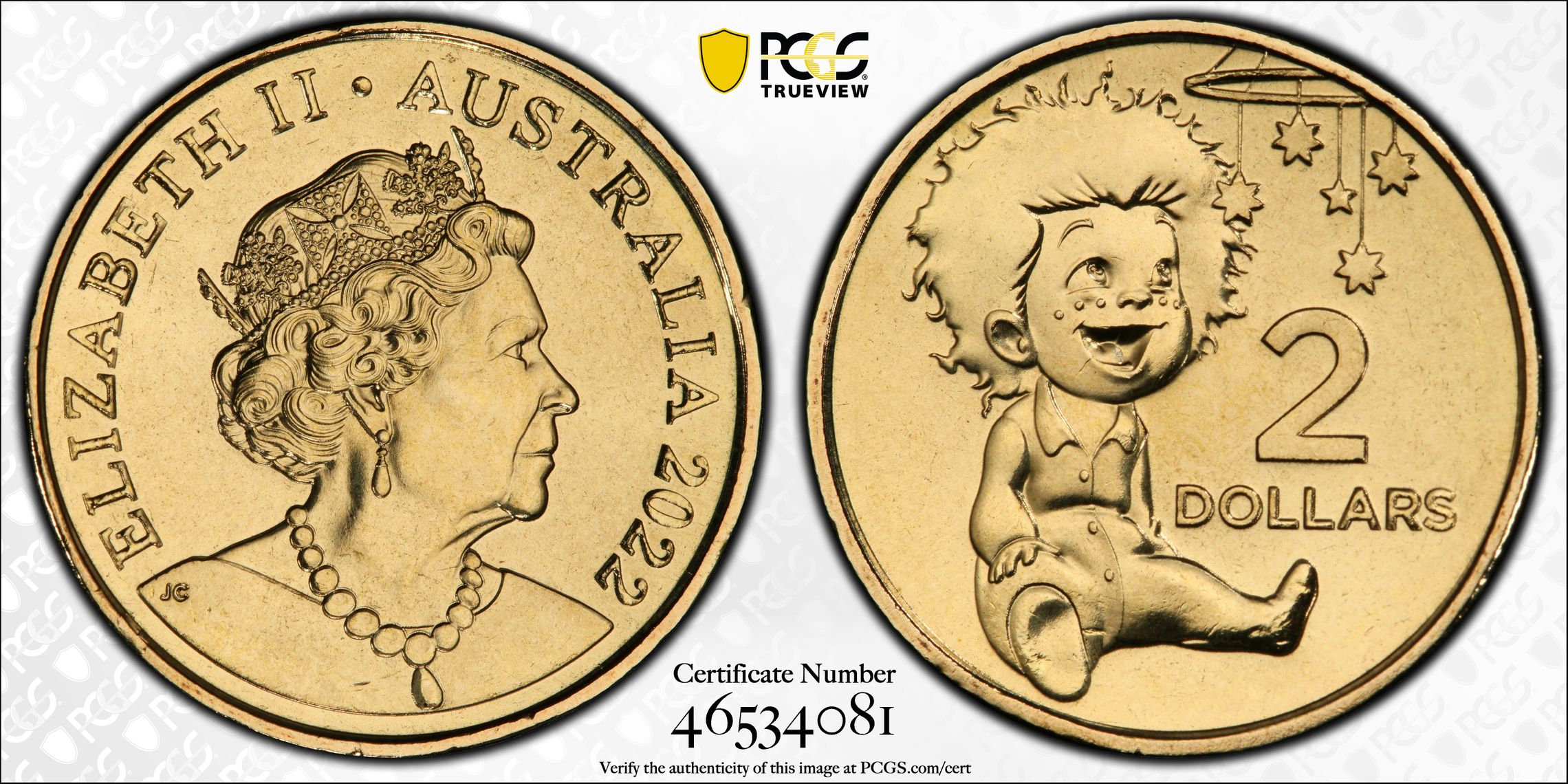 Indigenous Baby - Baby Set , Two Dollar, 2022, PCGS MS69