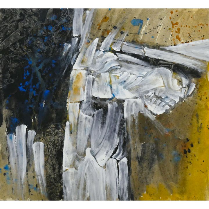 Neil Meitzler ''Mystic Horse Head'' 1962 Casein on Paper 17.5''x19''