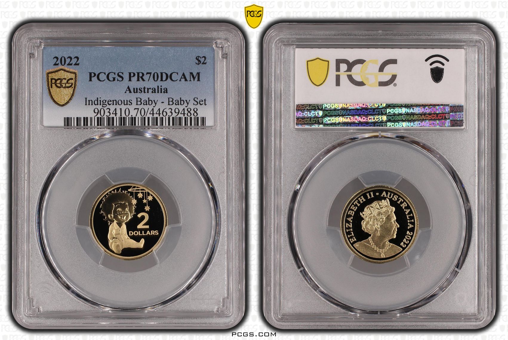 Elizabeth II, Indigenous Baby - Baby Set, Two Dollar, 2022, PCGS PR70DCAM