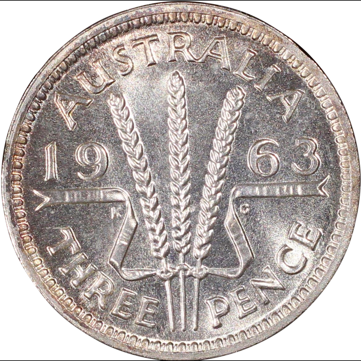 Elizabeth II, Threepence, 1963, PR 67