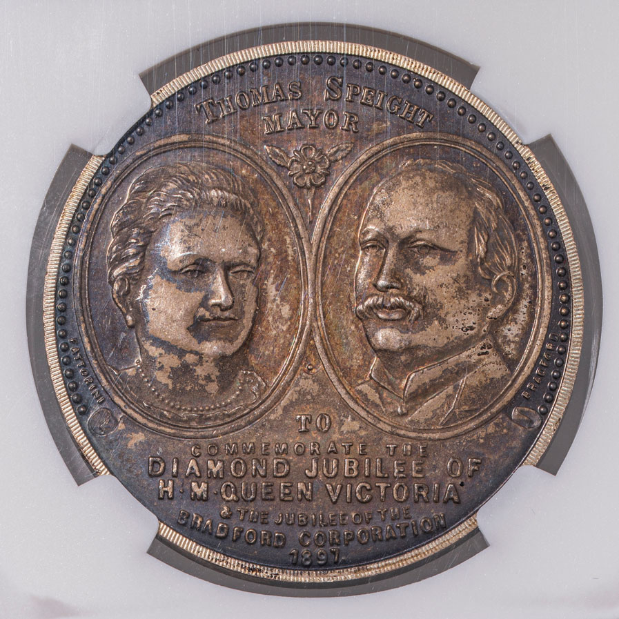 英国-Great Britain. NGC MS63. 極美/未. AU. ヴィクトリア女王即位60