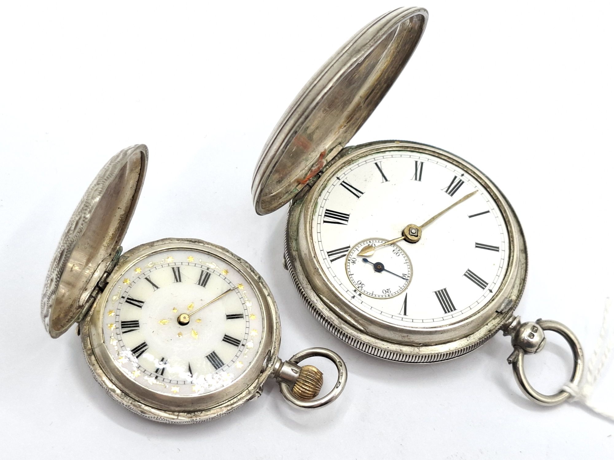 Two Sterling Silver Pocket Watches