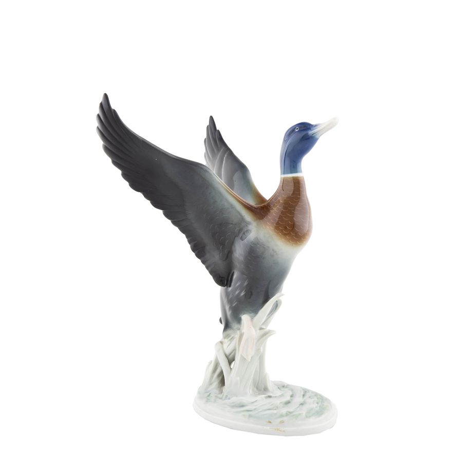 Figura - Dzika kaczka, Metzler & Ortlof, Ilmenau, Niemcy, l. 30 XX w.