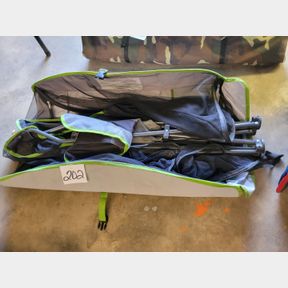 Portable folding chair with built in bug screen