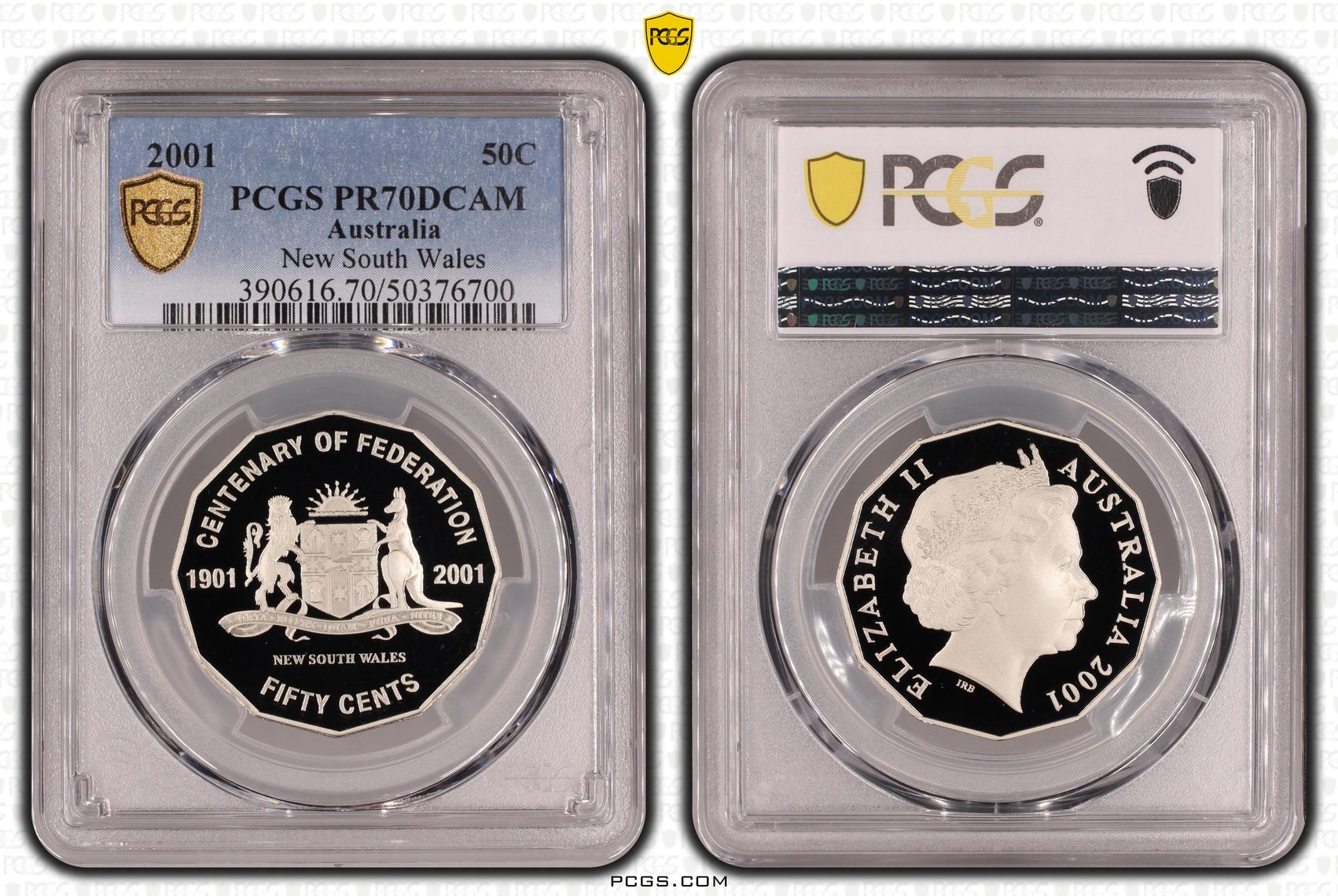 New South Wales, Fifty Cent, 2001, PCGS PR70DCAM