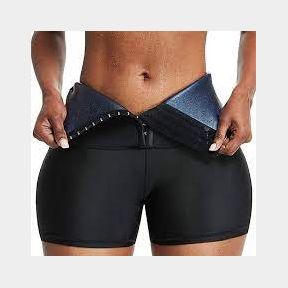 High-Waisted Neoprene Waist Training Shorts for Women - Black - L Women | TS 51672/14280 B3 (S3)CB