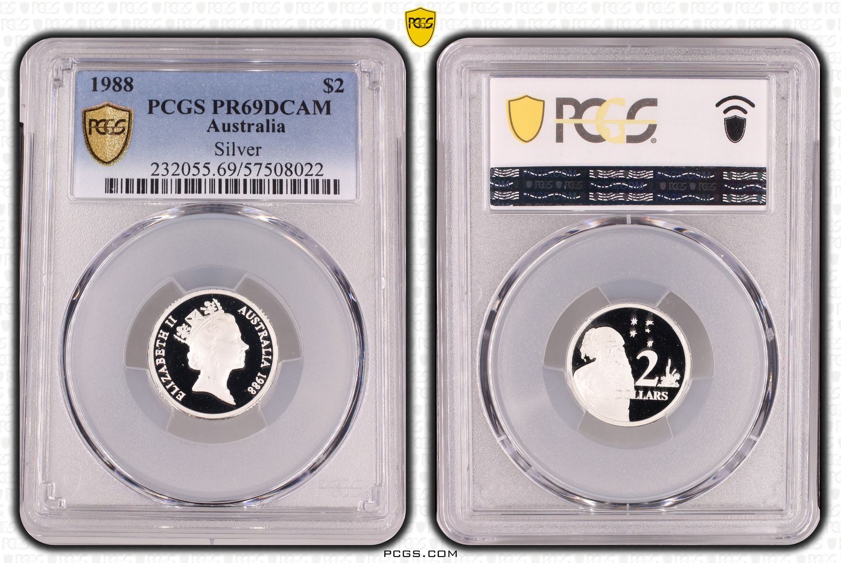 Elizabeth II, Silver, Two Dollar, 1988, PCGS PR69DCAM