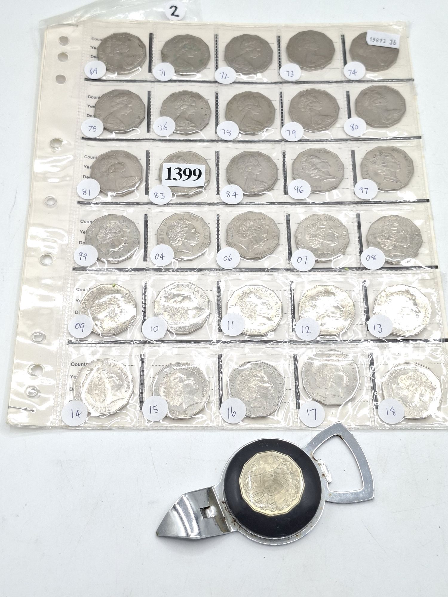 30 Commonwealth Coat Of Arms Fifty Cent Coins