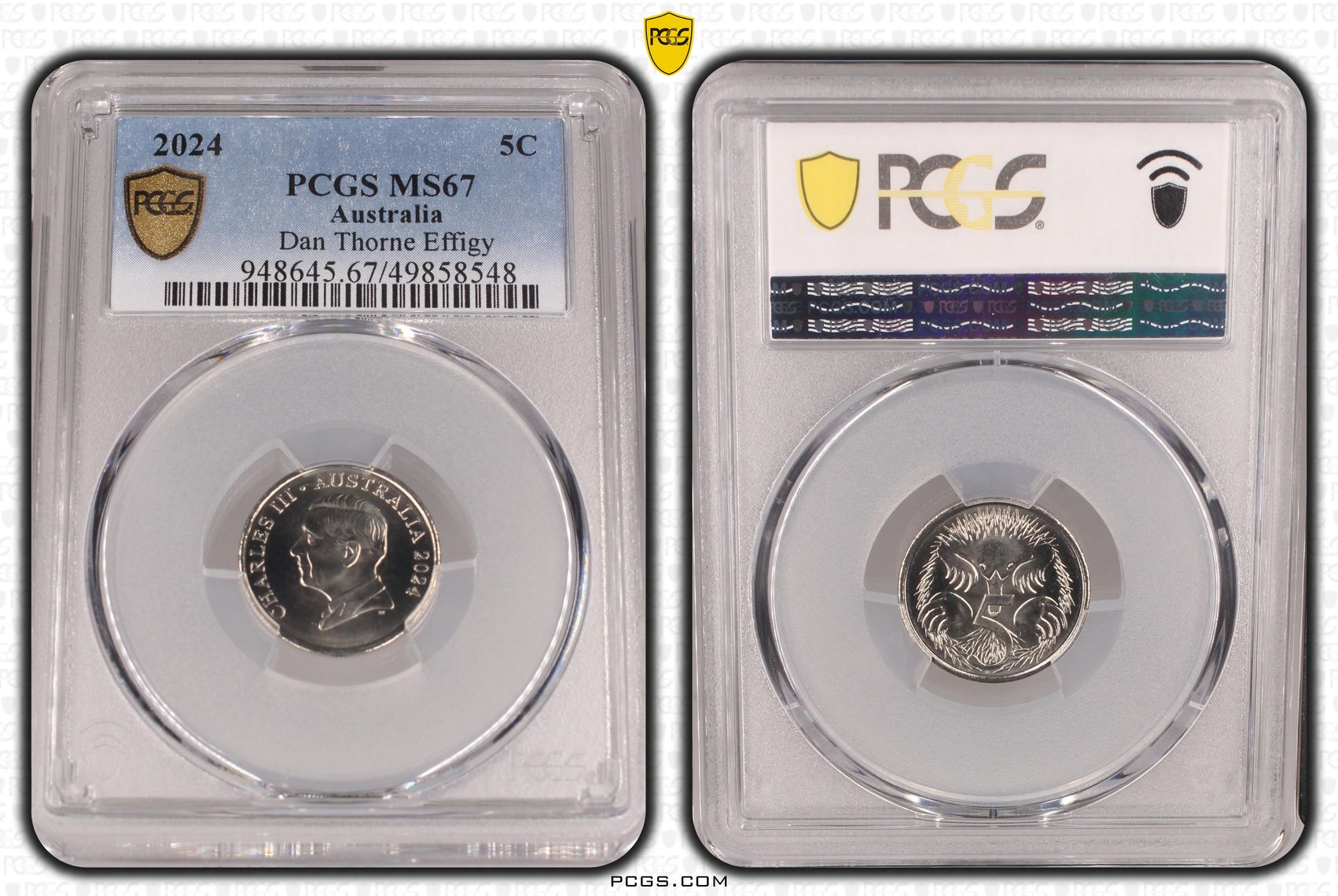 Dan Thorne Effigy, Five Cent, 2024, PCGS MS67