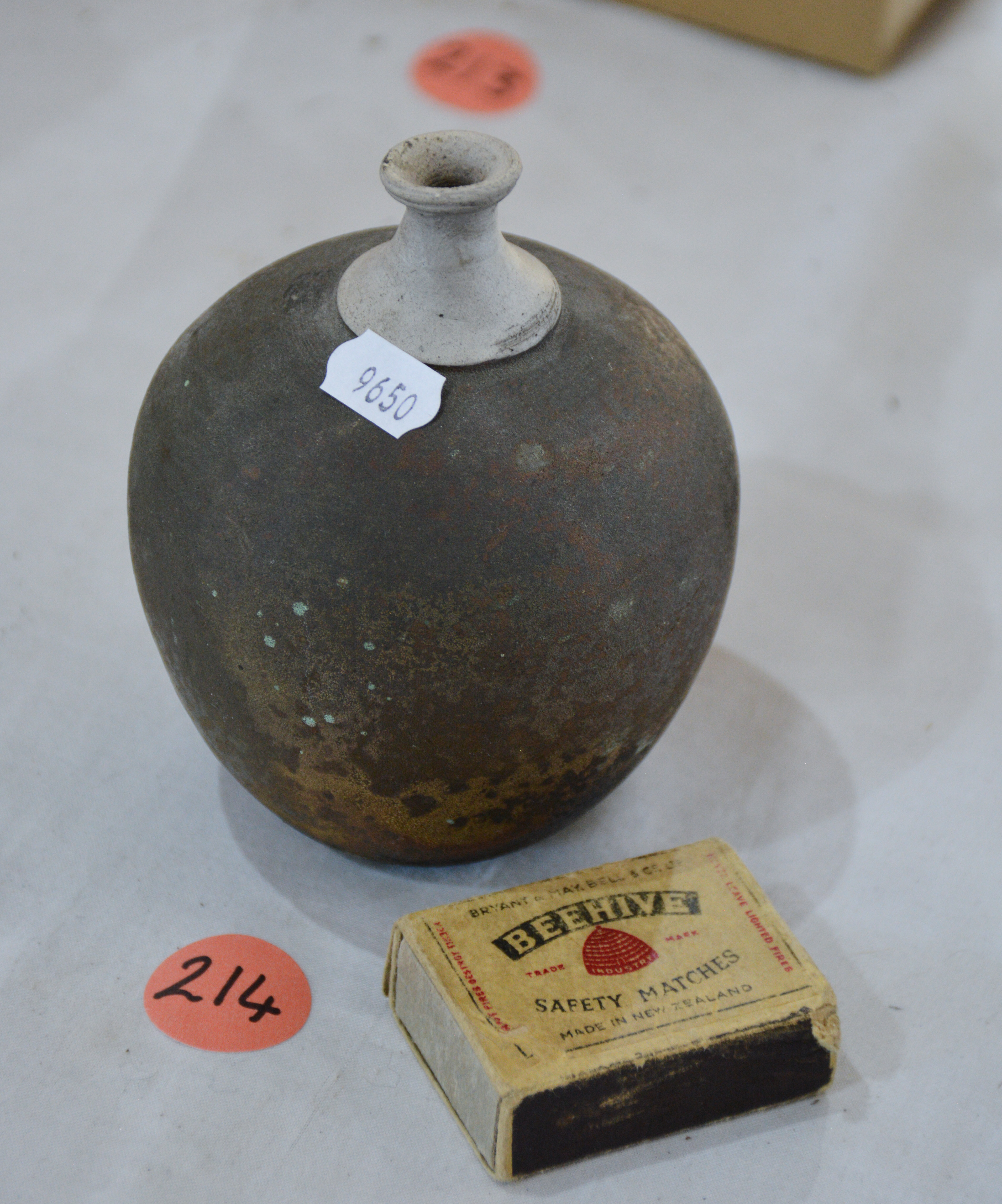 Small Ceramic Vase with Makers Mark — NZ auction result
