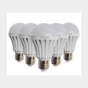 Loadshedding Rechargeable LED Light Bulb 9w - Screw - Cool White - 5 Pack -51732/1749 B3 (S3)
