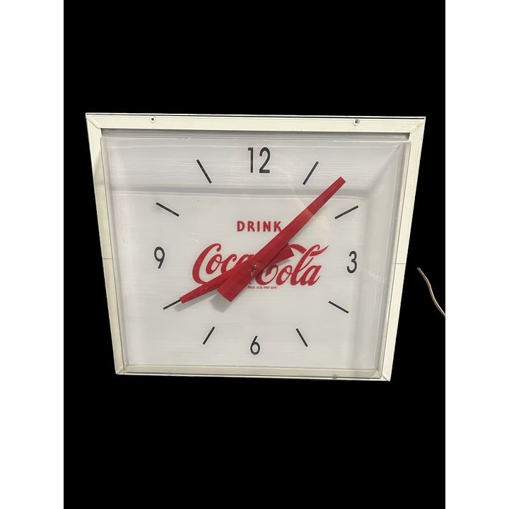 Huge Heavy Drink Coca Cola Coke Soda Light Up Clock