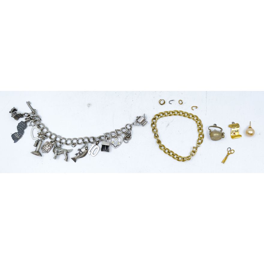 Box Sterling Charm Bracelet etc.