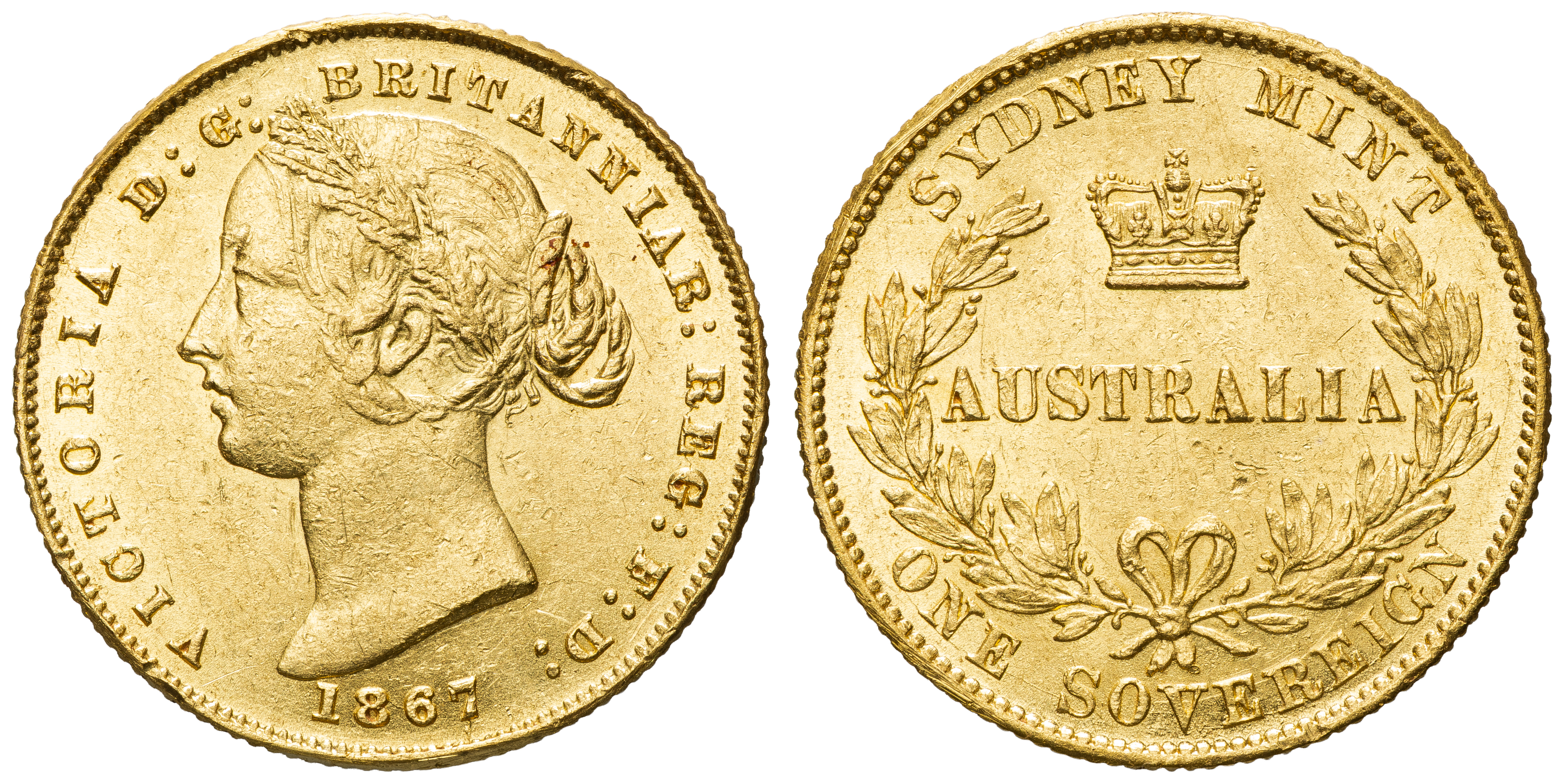 Victoria, Sovereign, 1867, gVF