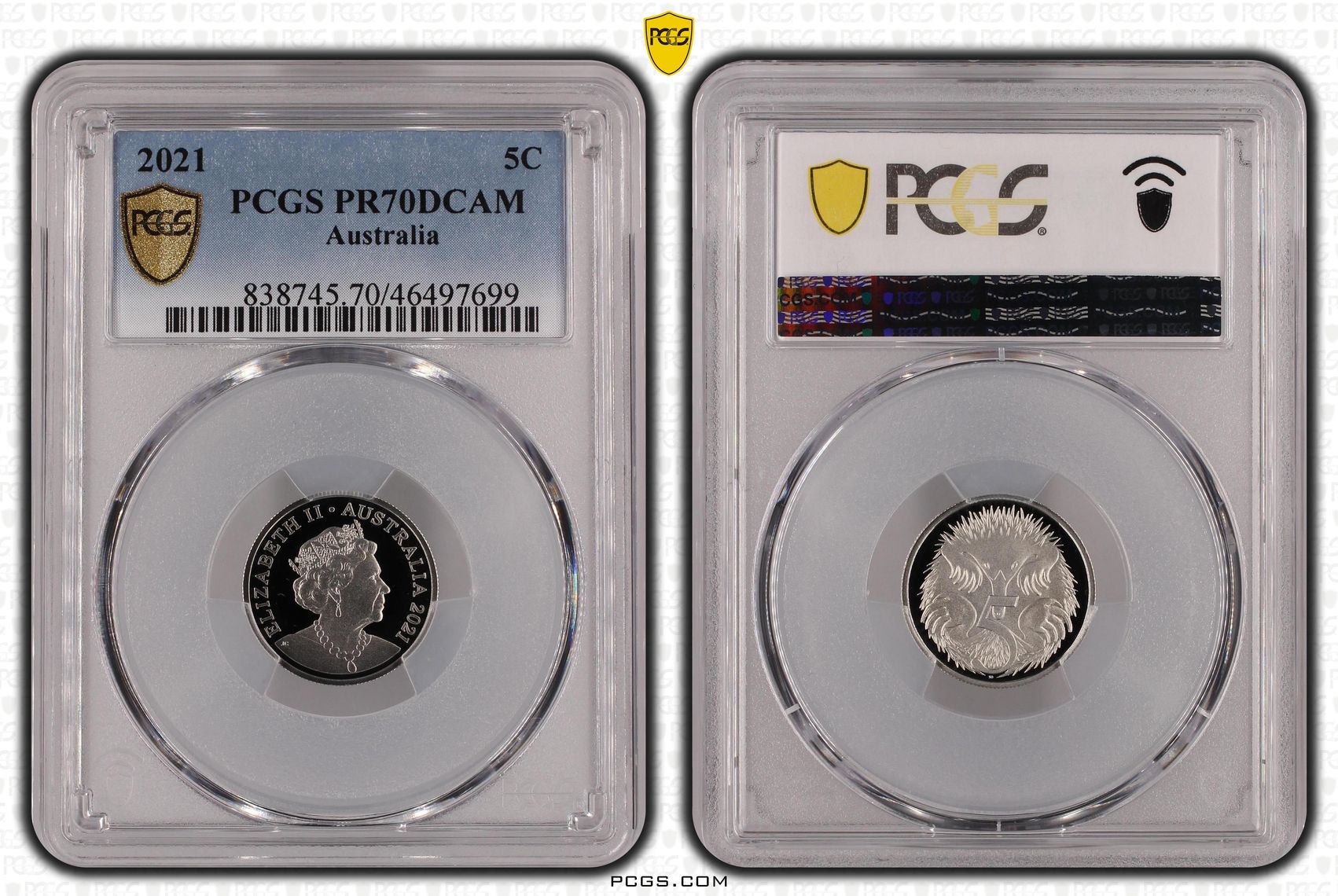 Five Cent, 2021, PCGS PR70DCAM