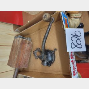 Antique Coffee Grinder and Primitive Meat Tenderizer