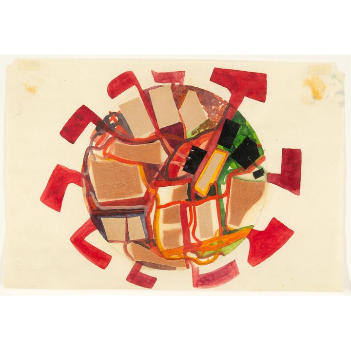 Franz Ackermann Untitled (Mental Map: no. 10, public parking lots) 1994