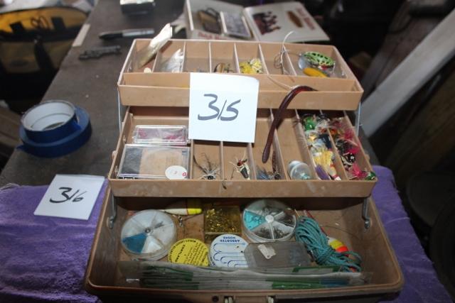 Tackle box with Tackle  Mobley & Grant Auctioneers