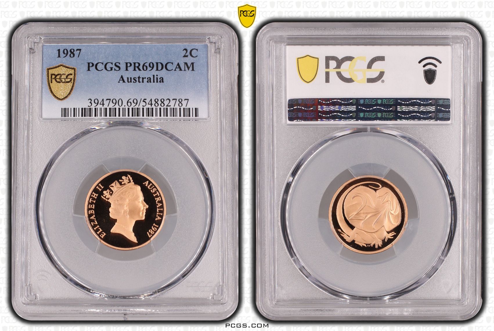 Two Cent, 1987, Pcgs Pr69dcam