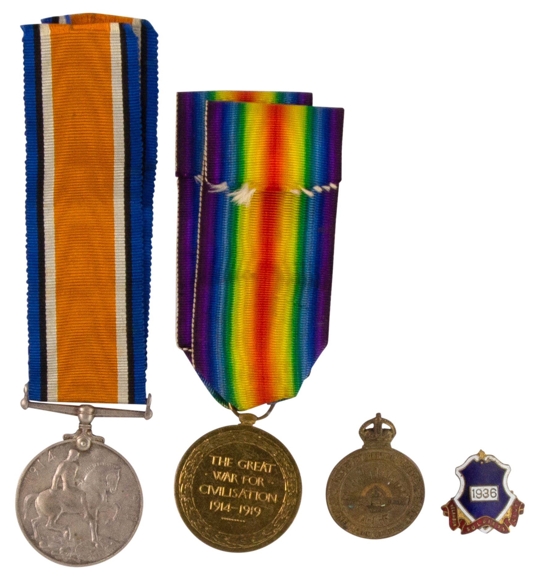 Great War Pair, 1914/18, gVF