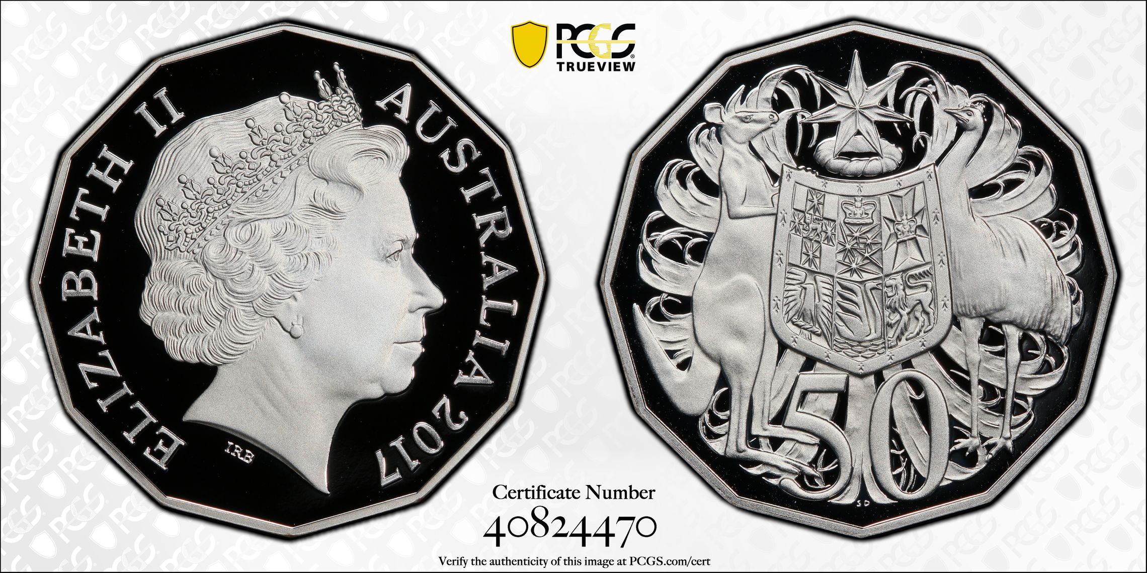 326 · 2017 Australia Fifty Cent, 50c Silver Proof Silver PCGS - PR69DCAM -470