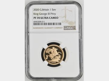 2020 PROOF GOLD SOVEREIGN PF70 UCAM TOP POP!