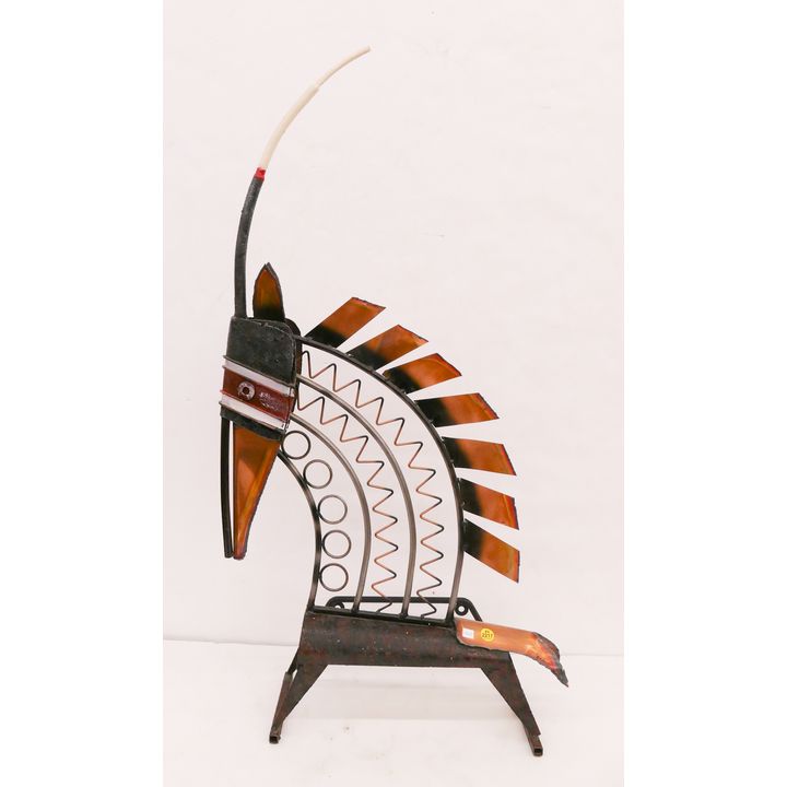 Curtis Jere Signed Metal Bambara Antelope Sculpture- 38x20''