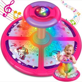 UNICORN SIT AND SPIN TOYS FOR TODDLERS 3 4 YEARS OLD, EXTRA LARGE SIZE, CHRISTMAS BIRTHDAY GIFT FOR KIDS BOYS GIRLS WITH MUSIC & L