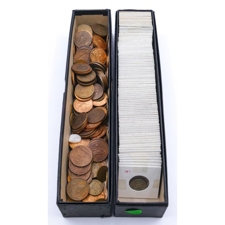 2 Long Boxes of Assorted World Coins