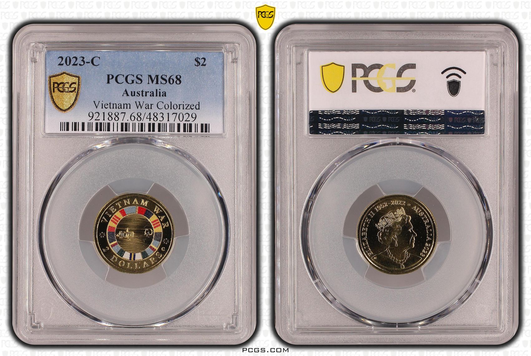 Vietnam War Colourised, Two Dollar, 2023-C, PCGS MS68