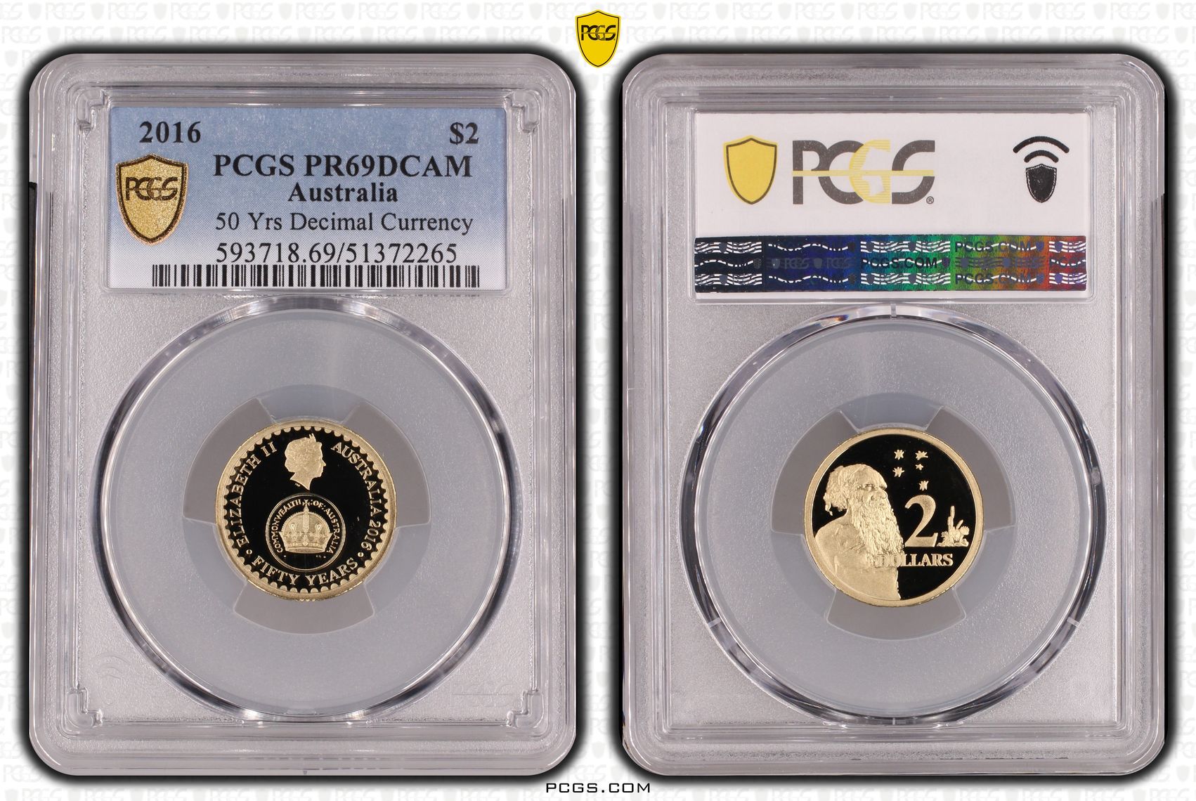 50 Yrs Decimal Currency, Two Dollar, 2016, PCGS PR69DCAM