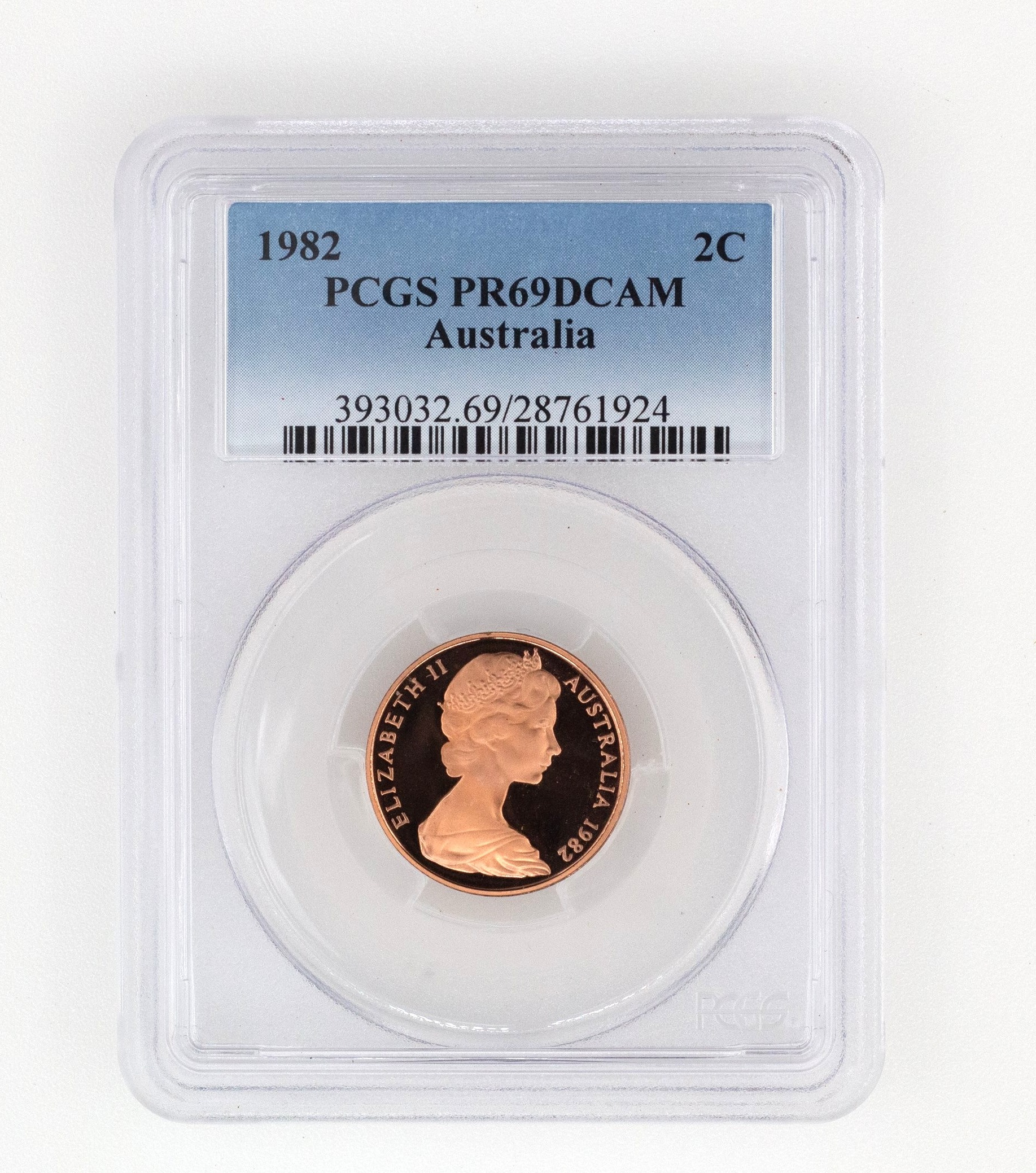 Elizabeth II, Two Cent, PR69DCAM , 1982