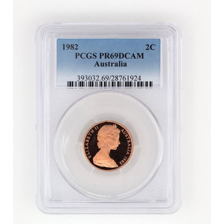 Elizabeth II, Two Cent, PR69DCAM , 1982
