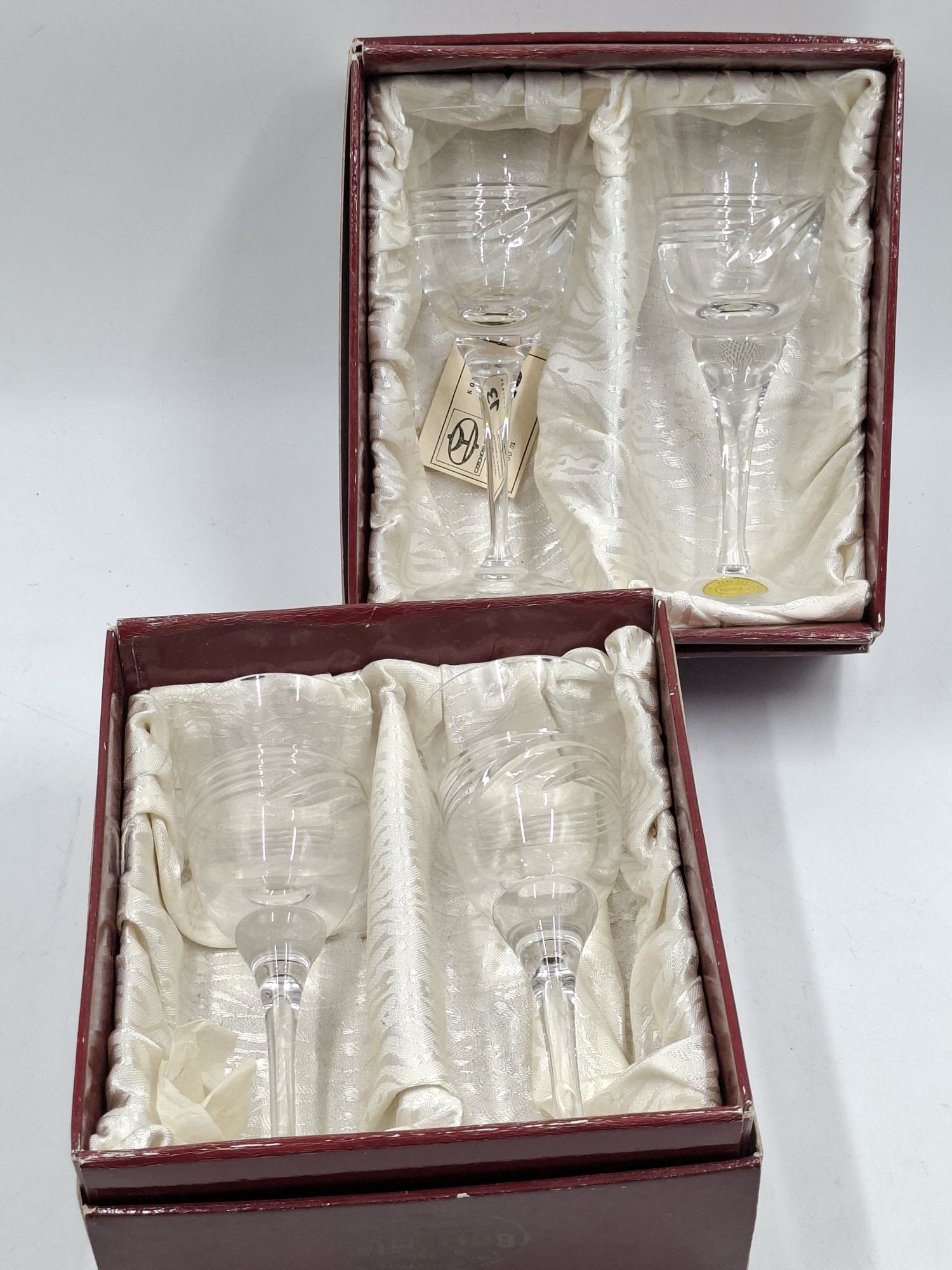 1242 · BOHEMIA GOLD LABEL CRYSTAL GLASSES