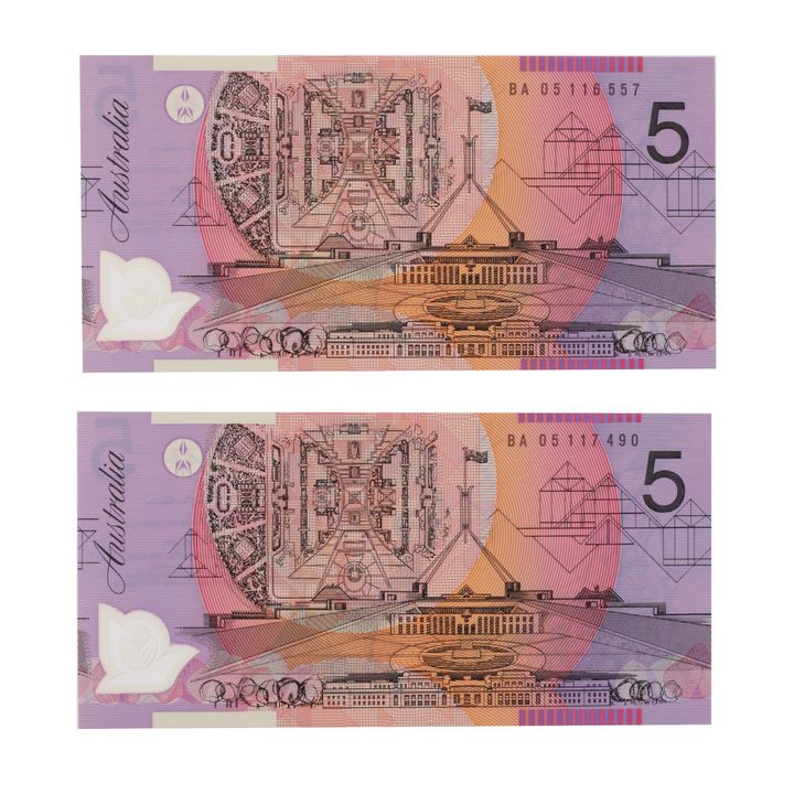 First Prefix - MacFarlane/Henry, Five Dollar, 2005 Uncirculated