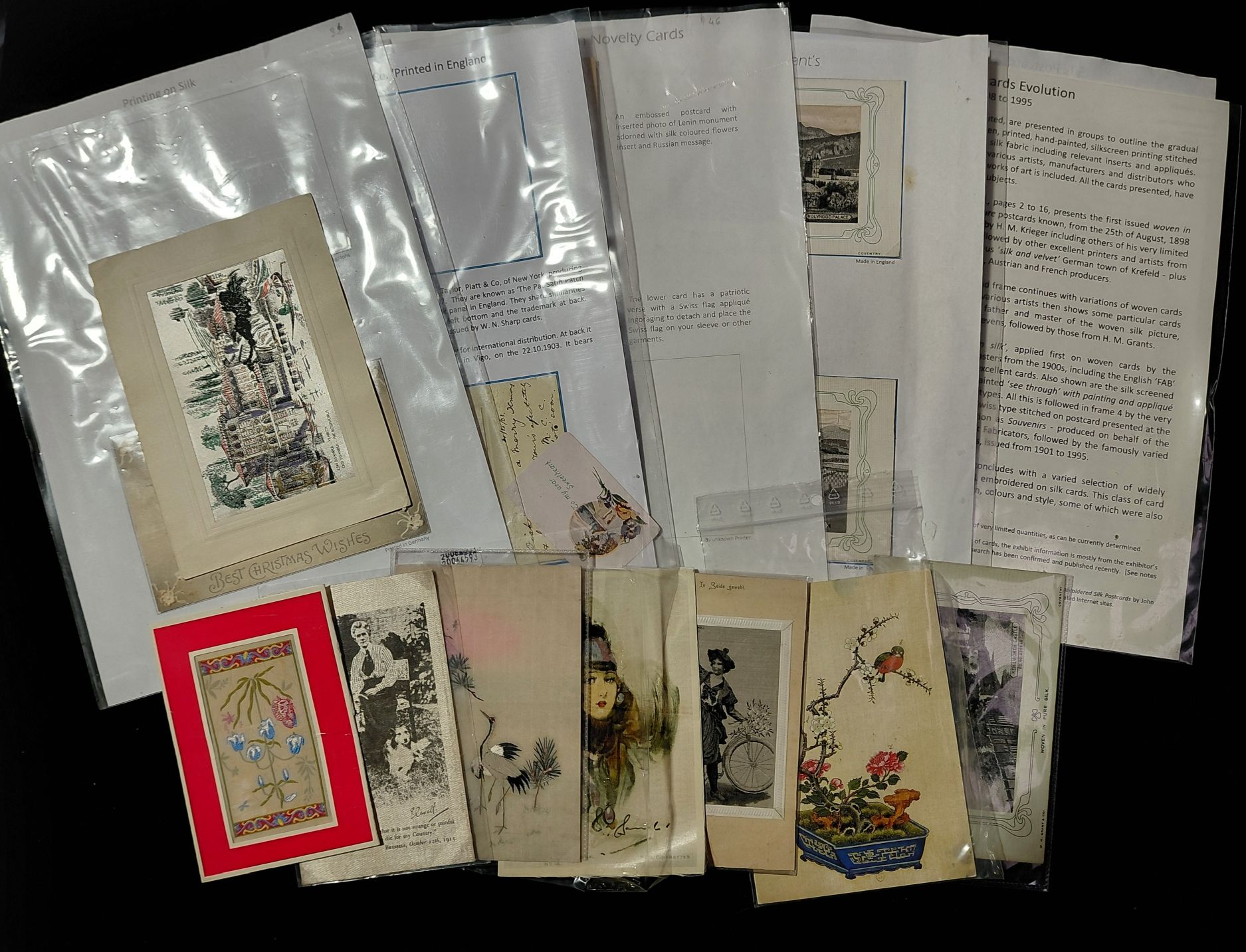 285 · SILK POSTCARDS - MIXED
