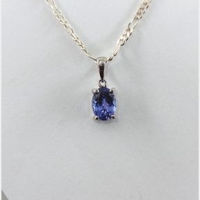 1.16cts Tanzanite Set In 18ct White Gold Pendant -51529/41 - 51533/61