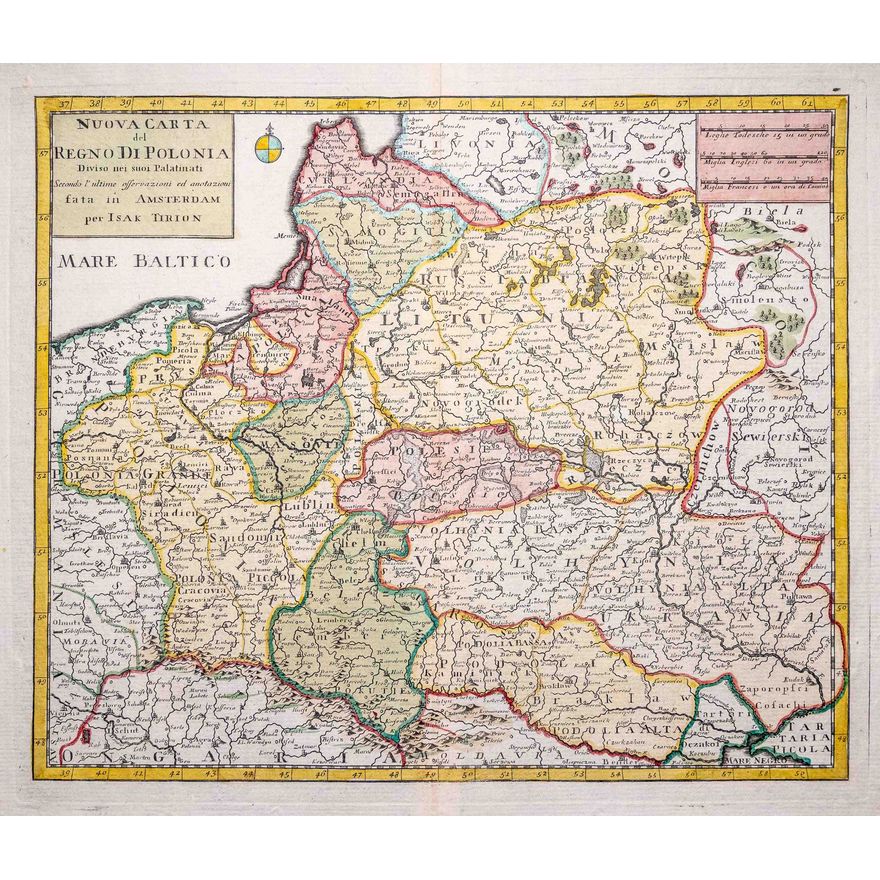 Giambattista Albrizzi, Isaak Tirion | Nuova Carta del Regno di Polonia