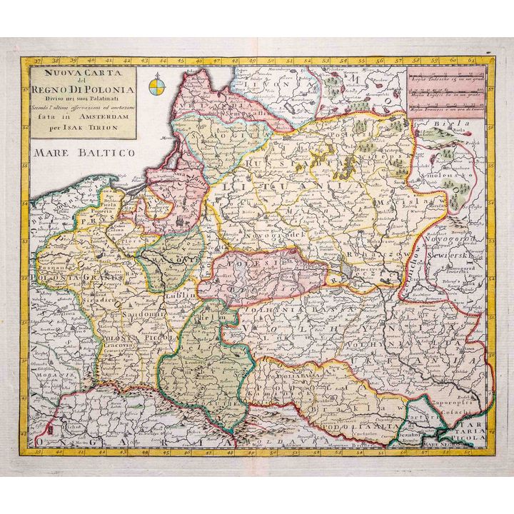 Giambattista Albrizzi, Isaak Tirion | Nuova Carta del Regno di Polonia
