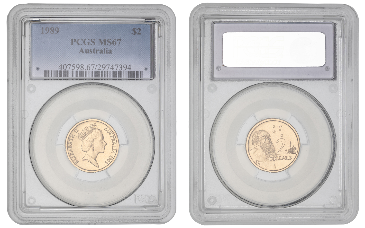 Elizabeth II, Two Dollar, 1989, PCGS MS67