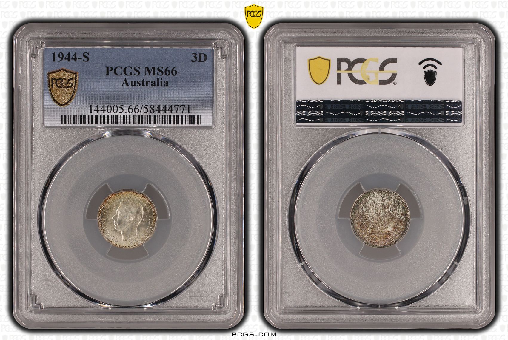 Threepence, 1944-S, PCGS MS66