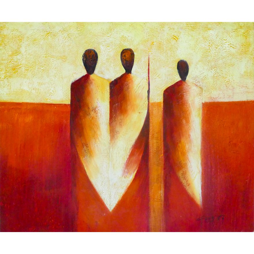 Three Robed Figures 2007 Oil on Canvas 24" x 20"