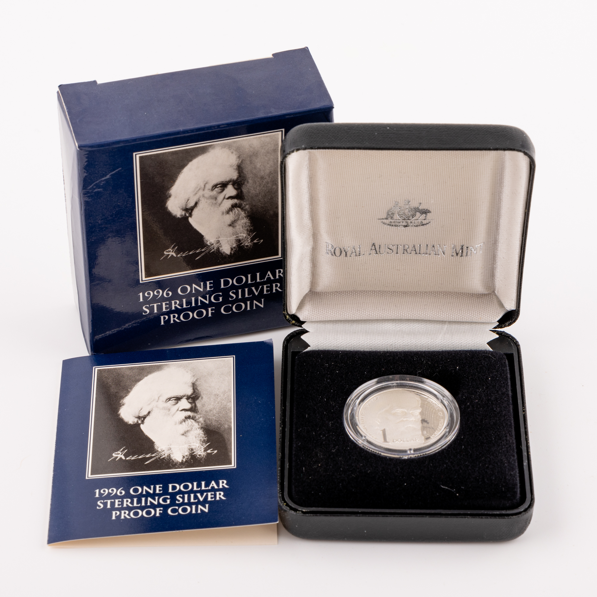 Elizabeth II, Sir Henry Parkes Proof Coin, One Dollar, 1996, UNC