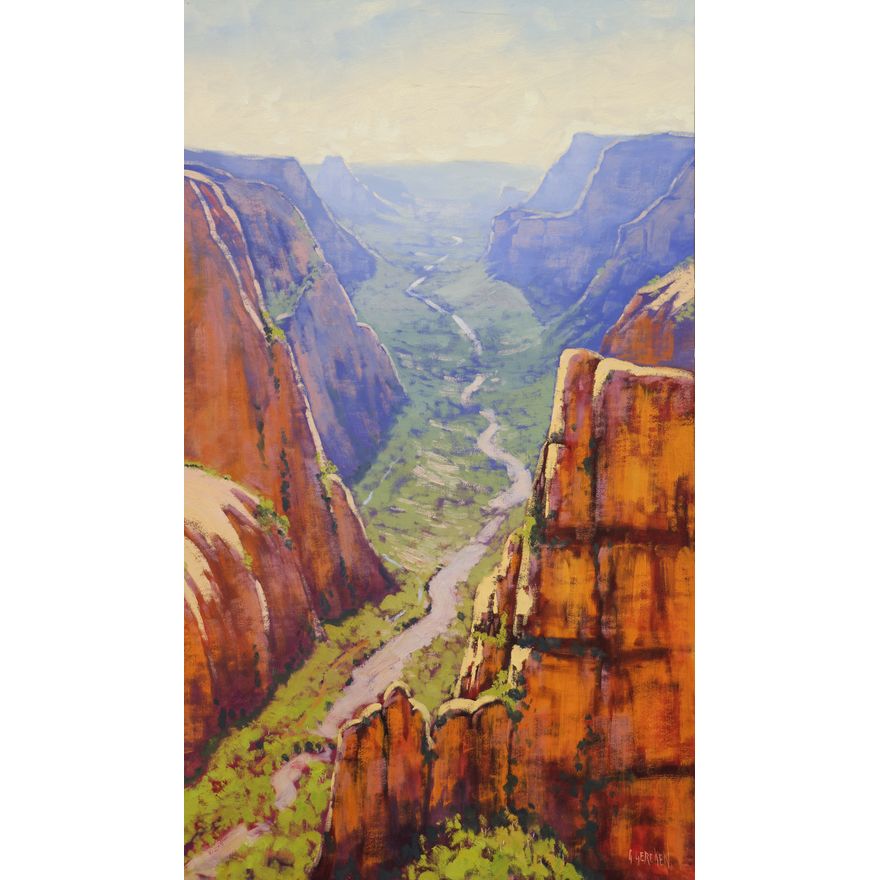 Graham Gercken (b.1960 Australian) ''Zion Canyon #1'' Oil on Canvas