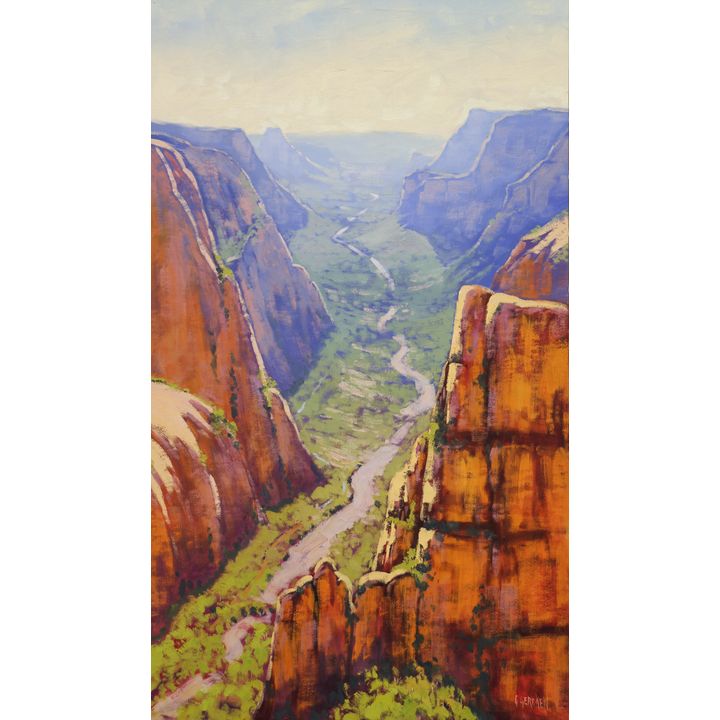 Graham Gercken (b.1960 Australian) ''Zion Canyon #1'' Oil on Canvas