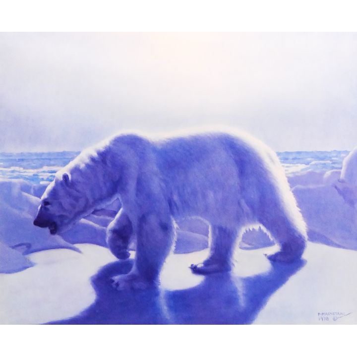 Fred Machetanz 'Midday Moonlight' S/N Lithograph. 1978. Edition 401/950. Images measures 18x21.75''