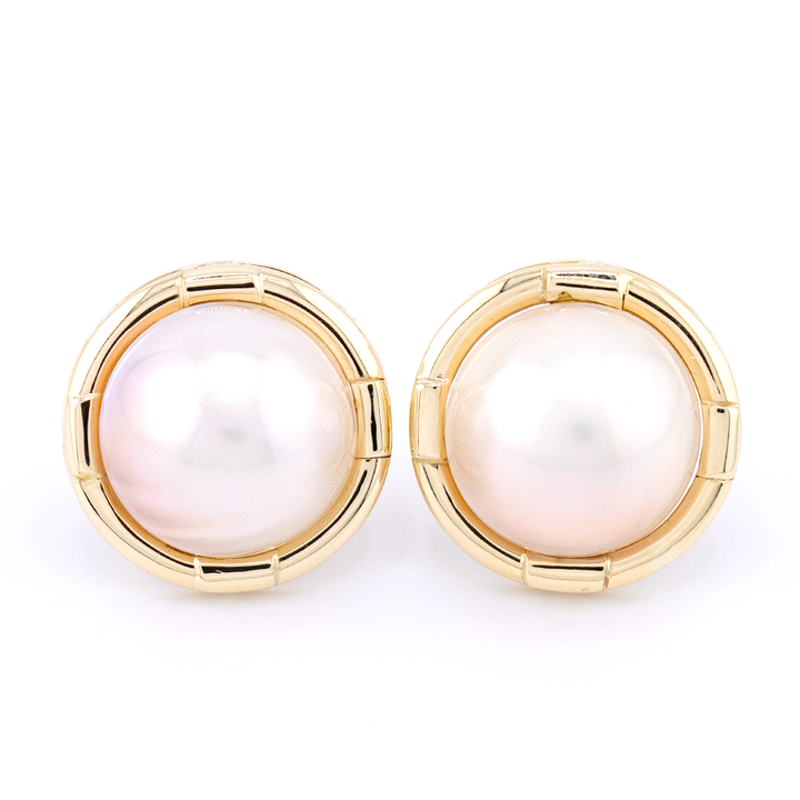 Aretes de medias perlas