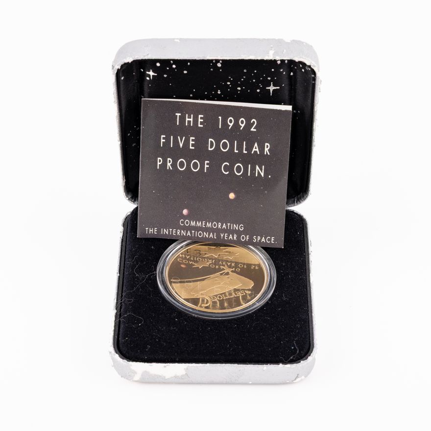 Elizabeth II, RAM - International Year of Space, Five Dollars, 1992,  FDC